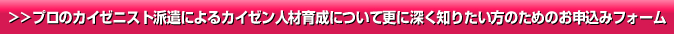 >>プロのカイゼニスト派遣によるカイゼン人材育成について更に深く知りたい方のためのお申込みフォーム